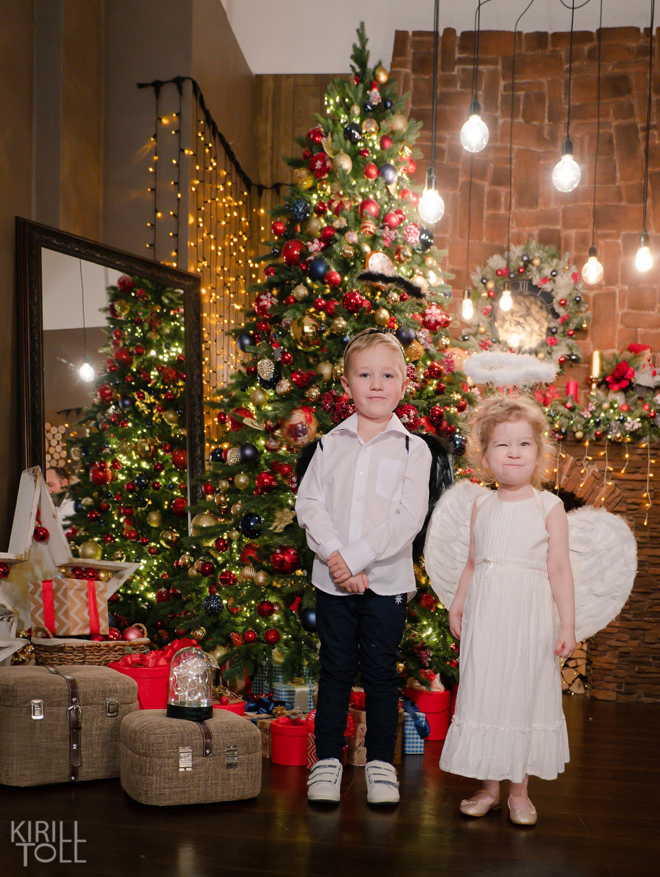 фотосъемка ангелов в студии. дети