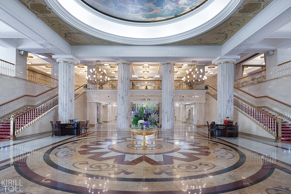 интерьерная съемка холла отеля в Москве