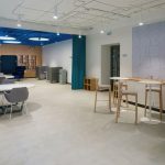 Крупный план дизайнерской мебели и текстур отделки в коворкинге на Черняховского 9, фотограф Кирилл Толль