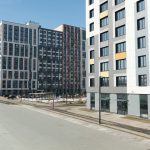 Фрагмент фасада ЖК Новый Зеленоград. Фиброцементные панели, ритм окон, детали облицовки.