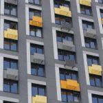 Functional and aesthetic architecture: window and AC unit rhythm on Novy Zelenograd facade.
