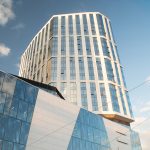 Фрагмент остекления ЖК Чкалово, имитация блеска арктического льда