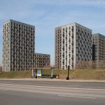 Вид от ст. Перово через ул. Шоссейная на во дворе ЖК Квартал на воде