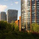 Панорама Даниловского форта и DM Tower, два бизнес-центра на Новоданиловской набережной