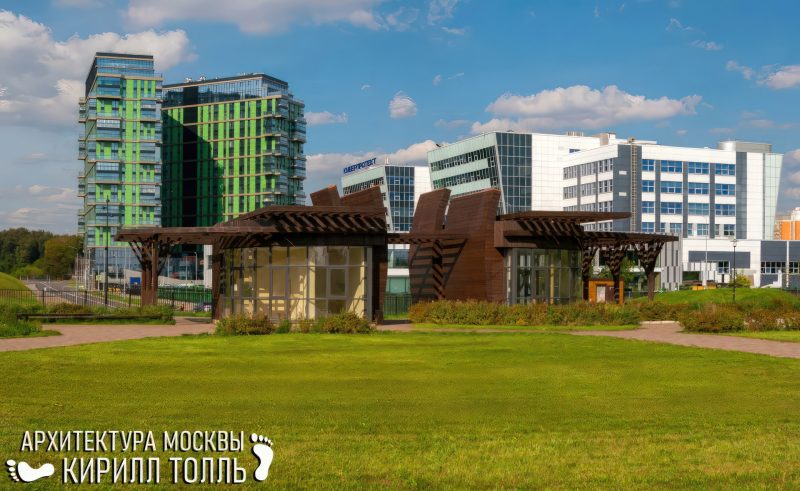 ЖК ФизтехСити на фоне Физтехпарка, Долгопрудненское шоссе, коворкинг, архитектурная съемка