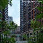 Двор ЖК Сердце столицы на стилобате, детские площадки, Шелепихинская набережная, Пресненский район