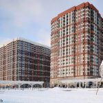 Фасад ЖК Сердце столицы, сочетание клинкерной плитки и стеклофибробетона, Шелепихинская набережная 34, архитектура SPEECH, Пресненский район