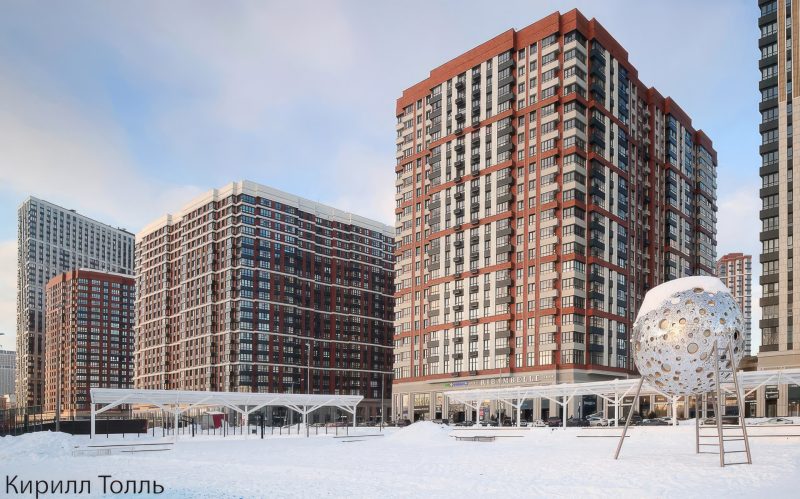 Фасад ЖК Сердце столицы, сочетание клинкерной плитки и стеклофибробетона, Шелепихинская набережная 34, архитектура SPEECH, Пресненский район