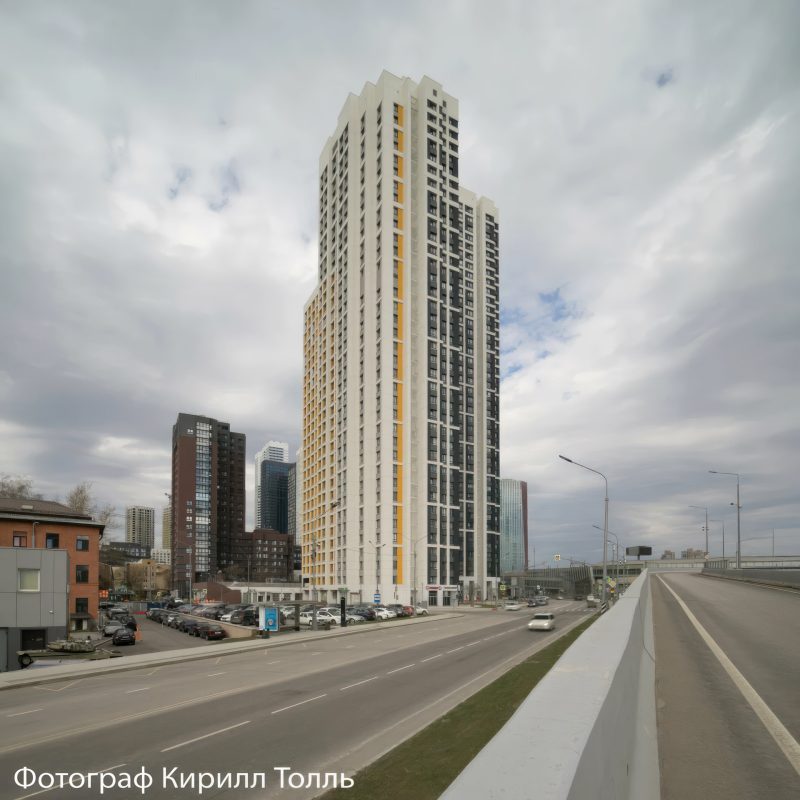 ЖК Headliner, фасад из клинкерного кирпича и металлических панелей, Мукомольный проезд 2, архитектура Остоженка, Пресненский район