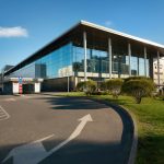 Входная группа ТРЦ Небо, навесы и остекление, Солнцево