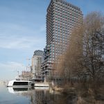 Фасад жилого комплекса PORTLAND из клинкерного кирпича, Южнопортовая улица, Печатники, Москва