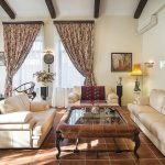 Гостиная в стиле модерн с контрастной мебелью