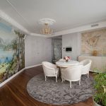 Гостиная с компактной кухонной зоной