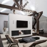 Спальная зона с двуспальной кроватью и прикроватными тумбами