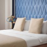 Panoramic hotel room photography: wide views that showcase room layout and proportions. Kirill Toll's professional services include specialized techniques for capturing spacious interiors effectively.