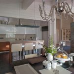 Современная кухня-гостиная в деревянном доме, Истра