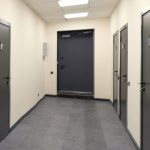 Потолок Армстронг и лаконичная серая дверь